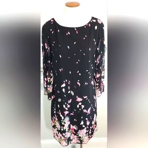 Grace Karin Black Multi Color Floral Lined Dress NWT